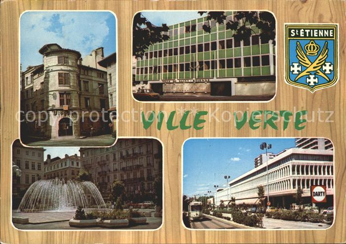 Saint-Etienne 42 Loire Vieille Tour Place du Peuble Maison de l'AssE Fontaine Pl