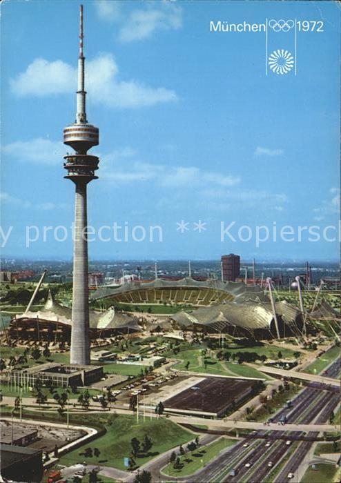 Olympia Olympiaturm Schwimmhalle Olympiastadion Muenchen