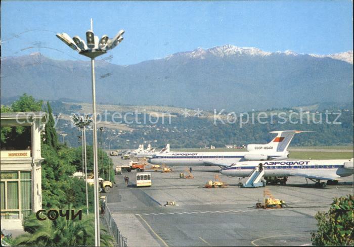 Flugzeuge Zivil Sotschi Flughafen Aeroflot