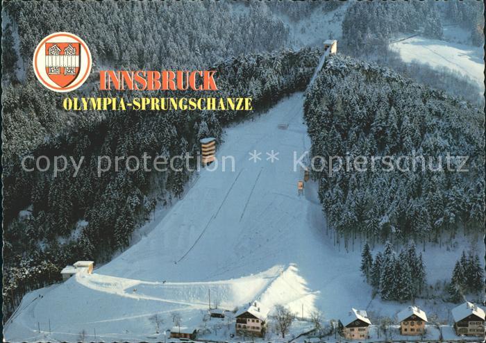 Ski-Flugschanze Olympia-Sprungschanze Innsbruck Fliegeraufnahme