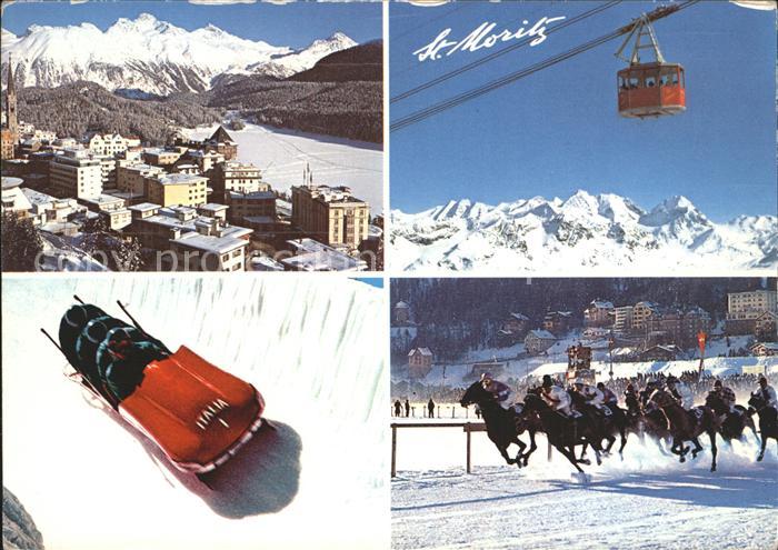 Bobsport St. Moritz Seilbahn Pferderennen
