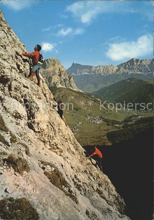 Klettern Bergsteigen Dolomiti Gruppo Sella Tridentina al Pisciadu Colfosco Corva