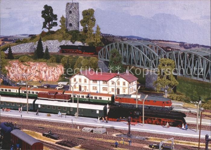 Modellbau-Eisenbahn Bahnhof Gruenberg