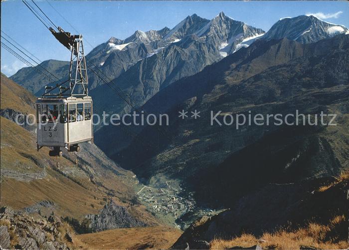 Seilbahn Schwarzsee Zermatt Mischabelgruppe