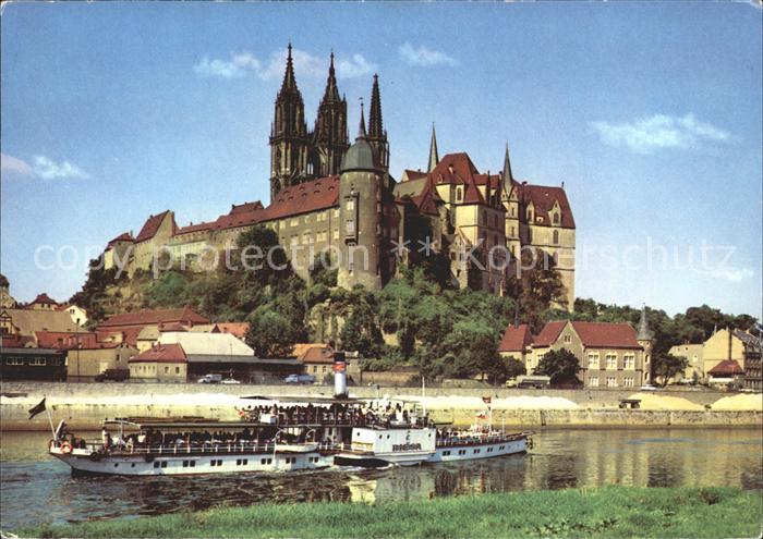 Dampfer Seitenrad Meissen Albrechtsburg Dom