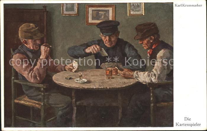 Kartenspiel-Postkarte Künstlerkarte Karl Krummacher