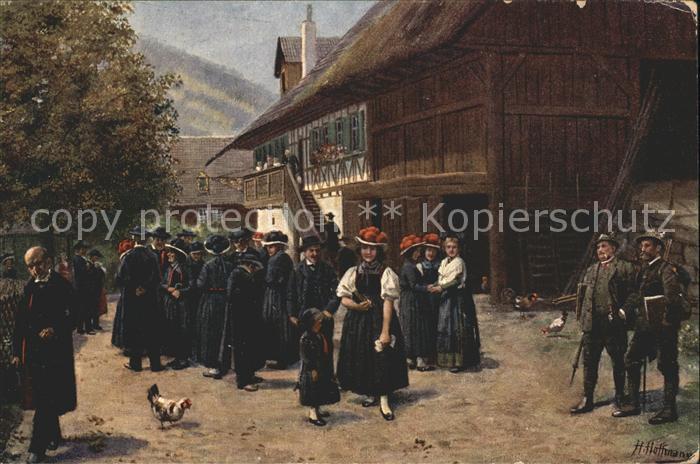 Hoffmann Heinrich Nr. 9 Nach der Kirche Trachten Schwarzwald