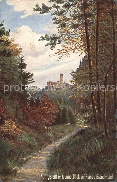 Verlag Wiedemann WIRO Nr. 2082 B Koenigstein Taunus Ruine Grand-Hotel