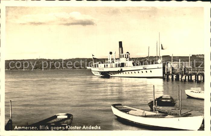 Dampfer Seitenrad Andechs Ammersee Kloster