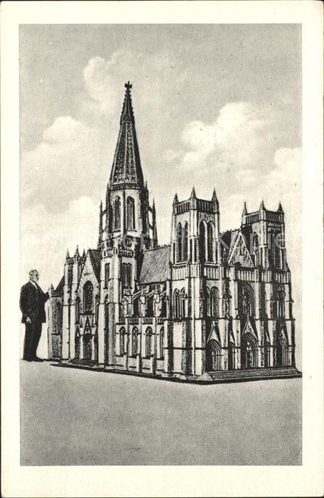 Kuriosum Modell Kathedrale New York Streichholz