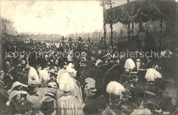Adel Belgien Funerailles Roi Leopold II 22 Decembre 1909