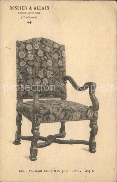 Moebel Antiquitaeten Fauteuil Louis XIV garni Rossier Allain