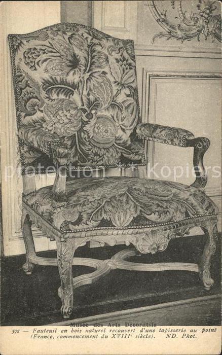 Moebel Antiquitaeten Fauteuil tapisserie Musee Arts Decorati
