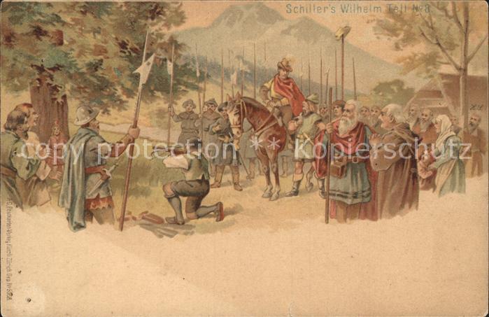 Schiller Friedrich Wilhelm Tell Nr. 3 Litho