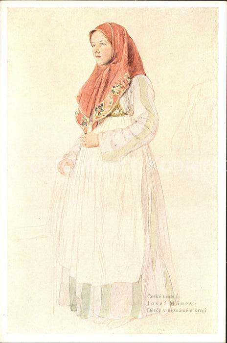 Trachten Ceske umeri Devce v neznamem kroji Jose
