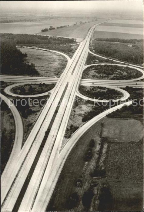 Autobahn Schoenefelder Kreuz Fliegeraufnahme