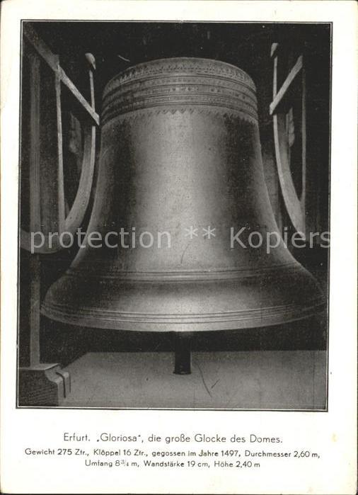 Kirchenglocke Churchbell Cloche Eglise Gloriosa Dom Erfurt