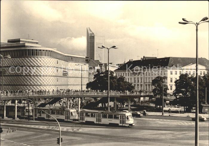 Strassenbahn Leipzig Fussgängerbrücke Friedrich-Enge