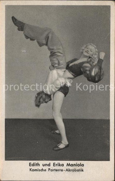 Artistik Zirkus Artistique Cirque Circ-- Parterre-Akrobatik Edith und Erika Mani