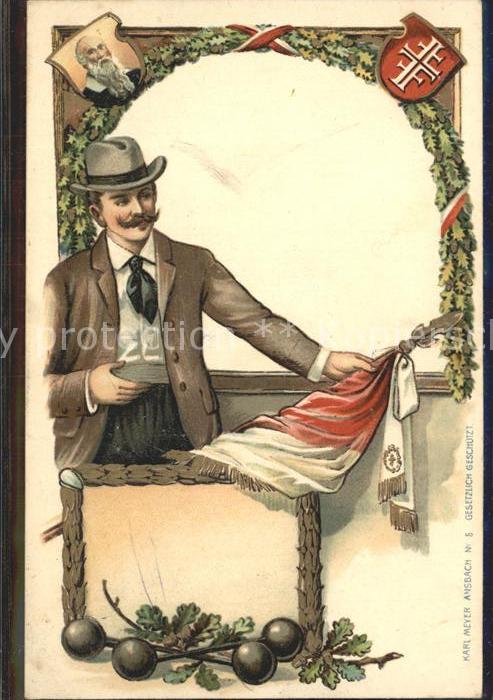 Turnen Bruder Jahn Hanteln Litho