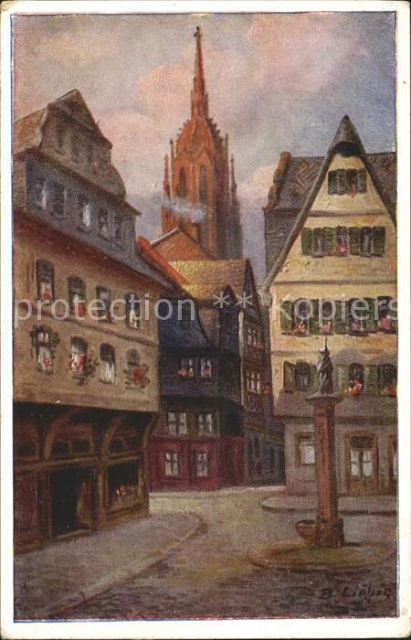 Frankfurt Main Saalgasse Kuenstlerkarte Liebig