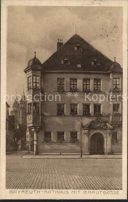 Bayreuth Rathaus mit Brautgasse