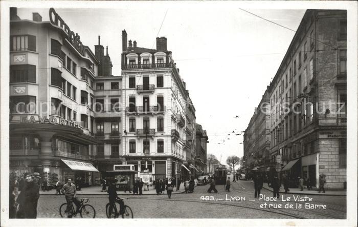 Lyon France Place le Viste et Rue de la Barre