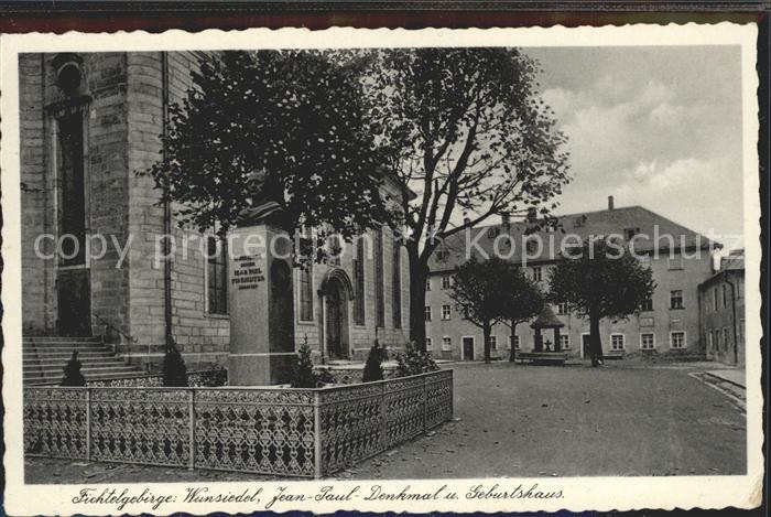 Wunsiedel Jean Paul Denkmal und Geburtshaus