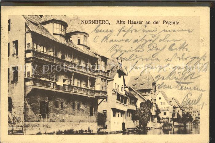 NueRNBERG  CITY alte Haeuser an der Pegnitz