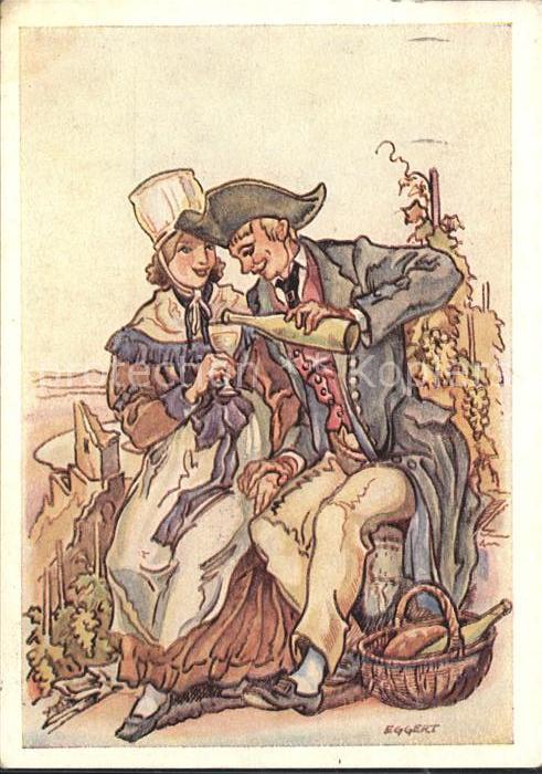 Augsburg Kuenstlerkarte Bayerische Trachten