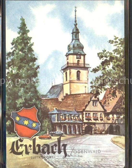 Erbach Odenwald Kuenstlerkarte Schloss