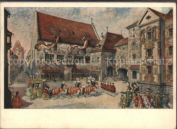 REGENSBURG Bayern Auffahrt zum Regensburger Reichstag 1711
