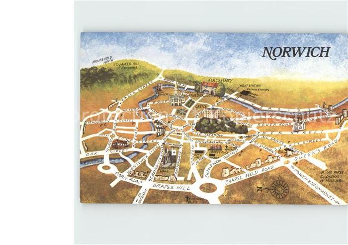 Norwich UK Lageplan