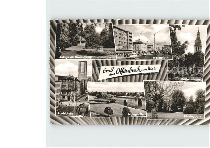 Offenbach Main Kirchen Park Mainpartie