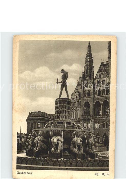 Reichenberg Liberec Boehmen Brunnen Theo Erler