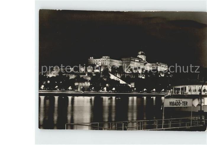 Budapest Burg bei Nacht Vigado Ter