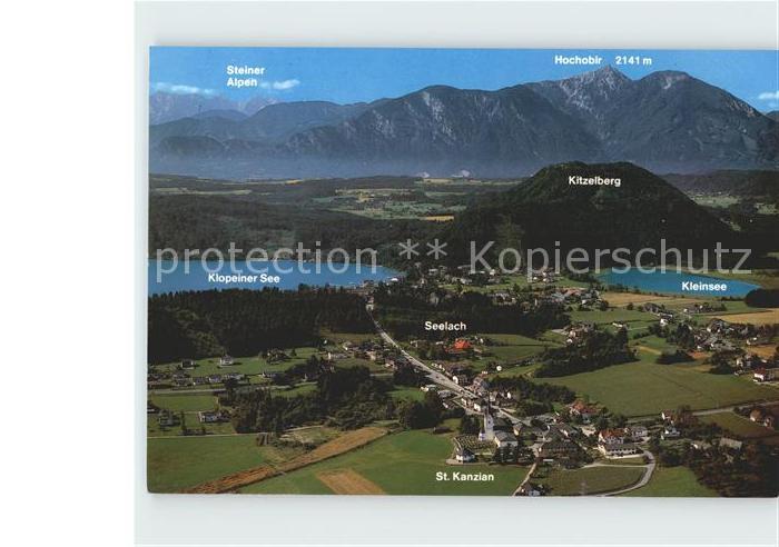 St Kanzian Klopeiner See Fliegeraufnahme
