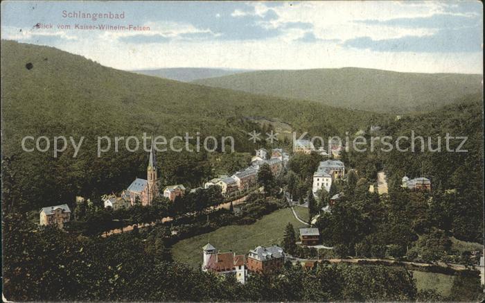 Schlangenbad Taunus Blick vom Kaiser Wilhelm Felsen