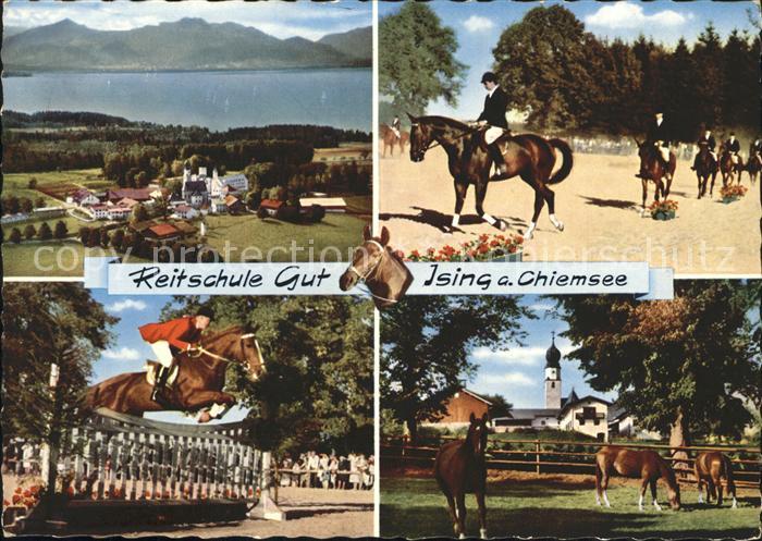 Ising Chiemsee Reitschule Gut Dressur und Springreiter Pferdekoppel Kirche