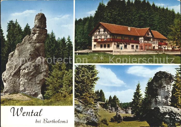 Bartholomae Gasthof im Wental Felsformation