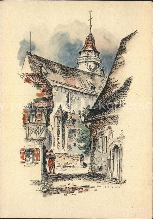 Leonberg Wuerttemberg Kirche Illustration