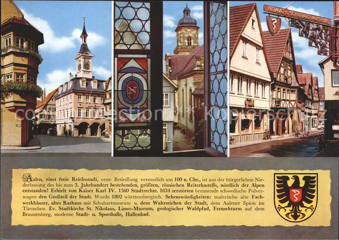 Aalen Altes und neues Rathaus Napoleonfenster Stadtkirche Hirschgasse