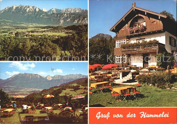 Oberaudorf Restaurant Cafe Hummelei Gartenterrasse Totalansicht
