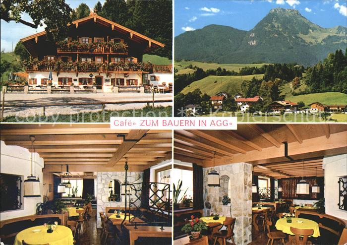 Oberaudorf Cafe Zum Bauern in Agg Gastraeume Ortsansicht