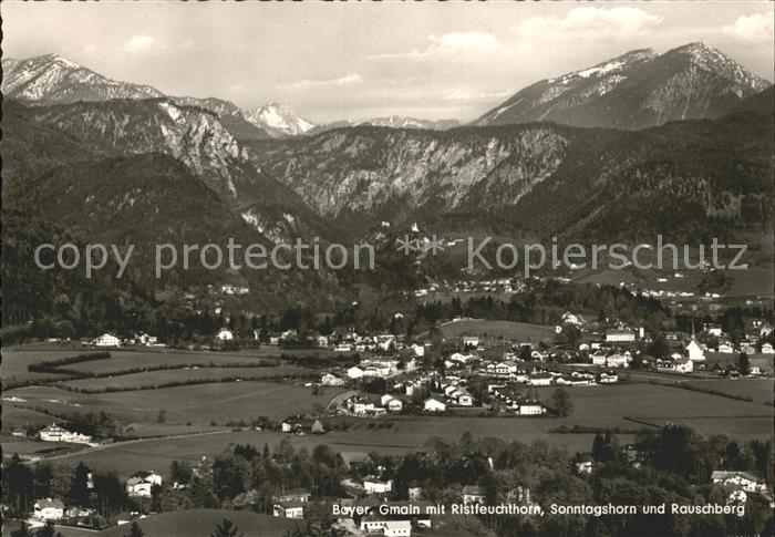 Bayerisch Gmain mit Ristfeuchthorn Sonntagshorn Rauschberg