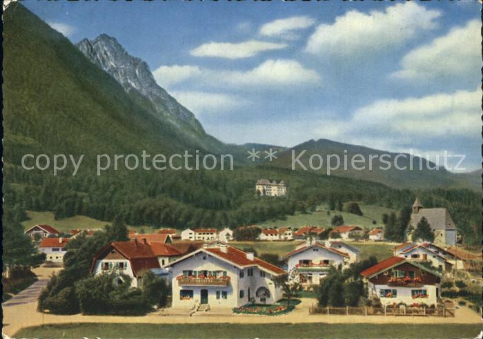 Mauthausen Piding mit Schloss Staufeneck und Hochstaufen