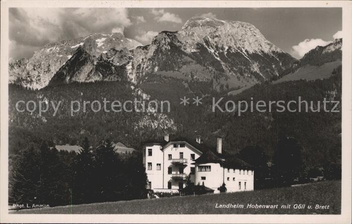 BERCHTESGADEN Bayern Landheim Hohenwart mit Goell und Brett