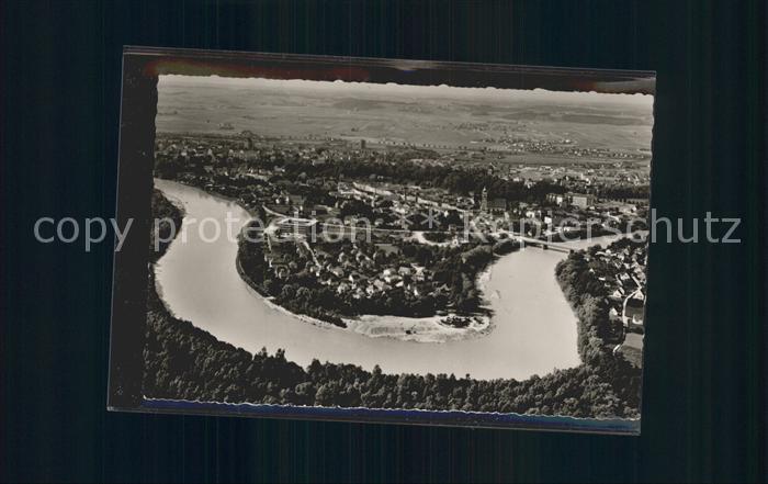 Muehldorf Inn Inn Schleife Fliegeraufnahme