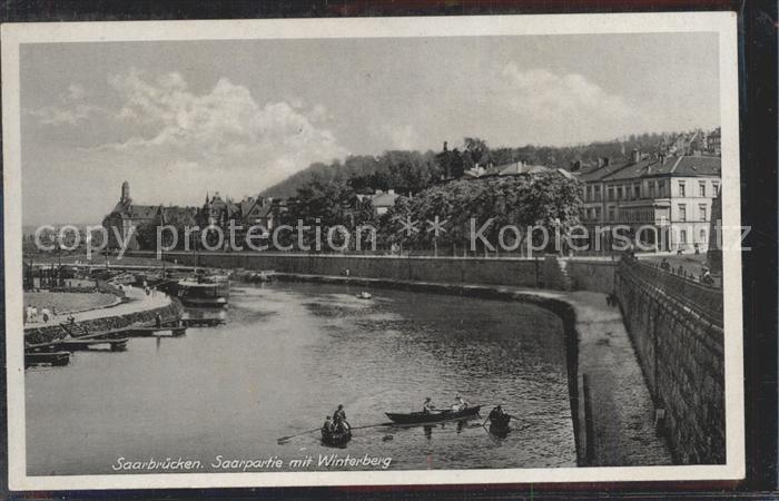 SAARBRueCKEN Saarland Saarpartie mit Winterberg