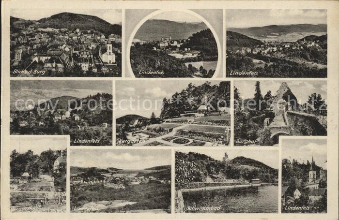 Lindenfels Odenwald Panorama Burg Kurgarten Burghof Schwimmbad